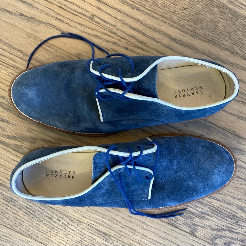 Barneys NY Men’s Blue Suede Shoes - 8M